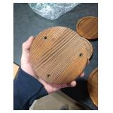 HAOPENGYOU 6PCS Wooden Risers for Display Wood Cake Stand for Party Round Food Risers for Buffet Wooden Holder Rustic Riser for Decor Tiered Tray Decor Home Kitchen (Rustic, 6 PCS (8, 6, 5)) MISSING F