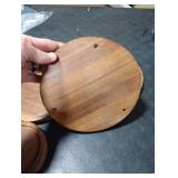 HAOPENGYOU 6PCS Wooden Risers for Display Wood Cake Stand for Party Round Food Risers for Buffet Wooden Holder Rustic Riser for Decor Tiered Tray Decor Home Kitchen (Rustic, 6 PCS (8, 6, 5)) MISSING F