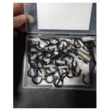 TAIHUIMY 30 PCS Q-Hanger Hooks with Safety Buckle, Windproof Screw Wall Ceiling Hooks for Outdoor String Lights Hanging Christmas Lights, Plants, with 1 Wing Nut Driver (Black, 30 Pack)