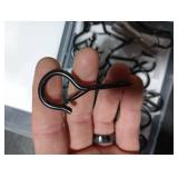 TAIHUIMY 30 PCS Q-Hanger Hooks with Safety Buckle, Windproof Screw Wall Ceiling Hooks for Outdoor String Lights Hanging Christmas Lights, Plants, with 1 Wing Nut Driver (Black, 30 Pack)