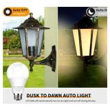 4 Pack Dusk to Dawn LED Light Bulbs 10W(75W Equivalent), 3000K Soft White 1100LM,E26 A19 Automatic Sensor Bulb, Built-in Photocell Detector for Garage Door, Porch, Outdoor Lighting(Non-Dimmable)