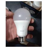 4 Pack Dusk to Dawn LED Light Bulbs 10W(75W Equivalent), 3000K Soft White 1100LM,E26 A19 Automatic Sensor Bulb, Built-in Photocell Detector for Garage Door, Porch, Outdoor Lighting(Non-Dimmable)