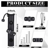 Seenelling 2 PCS Pole Mount Fishing Rod Holders for Bike Rack Rotatable Fishing Chair Pole Holders with Mount Clamp for Boat Bicycle Motorcycle Kayak Cart(Black)