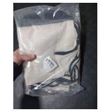 MIULEE Beige Scalloped Shower Curtain Linen Textured with 12 Metal Hooks Cute Heavy Duty Washable Waterproof Neutral Thick Cloth Shower Curtains with Black Border for Bathroom Bathtub,W72*L72 Cream