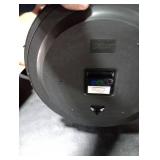 Bernhard Products Black Wall Clock, Large 13-Inch Silent Non Ticking Quartz Battery Operated Round Easy to Read Classroom/Home/School/Office Clock FRAME CRACKED