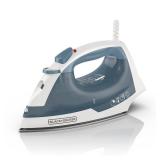 BLACK+DECKER Easy Steam Compact Iron for Clothes, Automatic Shutoff, Nonstick Plate, Light Weight, 1200 Watts
