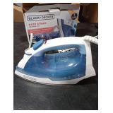 BLACK+DECKER Easy Steam Compact Iron for Clothes, Automatic Shutoff, Nonstick Plate, Light Weight, 1200 Watts