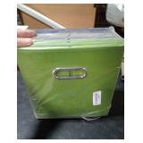 Lanrinwon 11 Inch Fabric Collapsible Storage Cubes,6 Pack Colored Closet Storage Bins with Metal Handles Foldable Cube Baskets for Organizing Clothes, Toys, Booksï¼Green, Gray, Dark Blueï¼