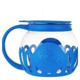 Ecolution Micro-Pop Microwave Popcorn Popper 3QT - Temperature Safe Glass w/Multi Purpose Lid (Large  Blue)