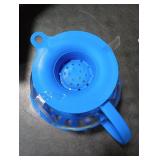 Ecolution Micro-Pop Microwave Popcorn Popper 3QT - Temperature Safe Glass w/Multi Purpose Lid (Large  Blue)