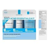 Effaclar Daily Acne Essentials Kit, Acne Treatment System, Salicylic Acid Acne Cleanser, Pore Refining Toner, & Matte Face Moisturizer for Oily Skin & Combination Skin, Oil-Free, 2 Month Supply