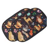 Enovoe 2 Pack Animals Cartoon Car Window Sun Shades for Kids - 21x14 Inches - Baby Sun Shades - Glare and UV Rays Protection Car Window Shades, Suitable for SUVs, Minivans and Full Size Cars