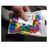 STOBOK 50 Pcs Multicolor Wooden Pawns Board Game Pieces With 2 Dice - Tabletop Markers Chess Pieces for Board Games