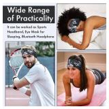 LC-dolida Sleep Headphones Bluetooth 5.4, Headband Earphones Wireless, Sleep Mask for Sleeping, Sports, Gifts, Workout, Jogging, Yoga,Insomnia, Air Travel, Meditation NO CHARGER