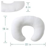 QUENESS Nursing Pillow and Positioner, Breastfeeding, Bottle Feeding, Baby Sitting Support, Tummy Time Support for Baby Boys and Girls, Propping Baby Pillow (Naked Pillow)