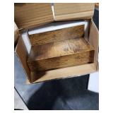 QEEIG Bathroom Floating Shelves for Wall - 15.7 Wall Mounted Shelf Over Toilet Farmhouse Home Decor Display Bookshelf Small 15.7 x 6.7 inch Set of 2, Rustic Brown (008-40BN)