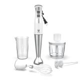 Immersion Hand Blender, UTALENT 5-in-1 8-Speed Immersion Blender with 500ml Food Grinder, 600ml Container,Milk Frother,Egg Whisk,Puree Infant Food, Smoothies, Sauces and Soups - White