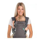 Infantino Flip 4-in-1 Convertible Baby Carrier, Adjustable, Ergonomic Babywearing, Registry Essential, Baby Carrier for Newborn to Toddler, Gray