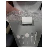 KINGSTONE Black Silverware Set, 40-Piece Forged Flatware Set Cutlery Set Premium Stainless Steel, Service for 8, for Kitchen, Home, Wedding, Party, Mirror Polished and Dishwasher Safe