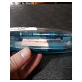 WRITECH Clictek Fountain Pen Set: Retractable Style Blue Ink Medium Nib Transparent Barrel, Includes 5 Ink Cartridges for Gift Set, Smooth Writing No Leaking