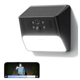 Cinnado Outdoor Camera Wireless-2.4G 2K Solar Wall Light Cameras for Home Security with AI Motion Detection, Waterproof,Motion Activated Light, Siren Cloud/SD Storage, Compatible with Alexa,S2