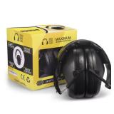 Pro For Sho 34dB NRR Hearing Protection Ear Muffs Highest NRR in Compact Design Ear Protection for Shooting, Gun Range, Industrial, and Sensory Use Fits Adults to Kids (Black)