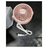 Gaiatop Desk Fan, 5-Inch Portable Electric Table Desktop Air Circulator Fans, Small but Powerful with 3 Speed 360° Adjustable Tilt for Cooling Home Dorm Office Bedroom Bathroom Kitchen, Pink