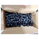 Besslly 100Pcs Space Saving Hanger Hooks, Plastic Clothes Hanger Connector Hooks, Heavy Duty Space Saver Hanger Extender Clips for Closet Organizers, Black