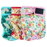 Leekalos Reusable Female Dog Diapers 3-Pack