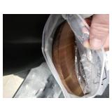 Sunnychicc 2 Pcs Mezzaluna Ulu Knife and Cutting Board Set Rocker Chopper Slicer Cutter with Stand Cutting Board Mezzaluna Chopper Alaskan Ulu Knife Kit for Onion Vegetable Mincing Tool(Walnut Wood)