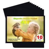 CHUNNIAO Black Magnetic Picture Frame 4X6 for Refrigerator,Photo Magnets Sleeves