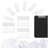 Boao 300 Pieces Plastic Earrings Card Adapter Self Adhesive Bulk Jewelry Display Adapter for Selling Earring Necklace Card Display 1.2 x 0.4 Inch