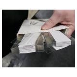 Boao 300 Pieces Plastic Earrings Card Adapter Self Adhesive Bulk Jewelry Display Adapter for Selling Earring Necklace Card Display 1.2 x 0.4 Inch