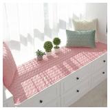 JeogYong Thick Plush Bay Window Mat Non-Slip Crystal Velvet Bay Window Cushion Pad, Modern Windowsill Bench Seat Cushion for Indoor Tatami Sofa Decor Home Bedroom Living Room