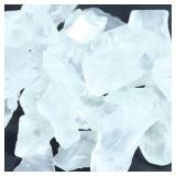 Ausluru 5LB Frosted Sea Glass Vase fillers Crushed Glass, Sea Glass Decor Ideal for Christmas DIY Craft, Aquarium Gravels, Home Decor Crushed Sea Glass Pieces for Beach Wedding, 0.7-3 Inch Clear