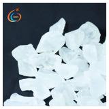 Ausluru 5LB Frosted Sea Glass Vase fillers Crushed Glass, Sea Glass Decor Ideal for Christmas DIY Craft, Aquarium Gravels, Home Decor Crushed Sea Glass Pieces for Beach Wedding, 0.7-3 Inch Clear