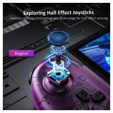 NexiGo Hall Effect Gripcon with Kickstand and HDMI Out for TV Docking, Hall Sensing Joystick for Switch/Switch OLED, Handheld Mode, 4K/1080P Supported HDMI and USB 3.0 Port, Purple