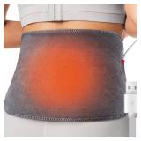 Comfheat USB Plug-in Back Heating Pad for Pain Relief, Electric Heated Back Wrap for Lower Back, Lumbar, Sciatica, Shoulder, Leg, with 3 Heat Settings & Auto-Off, for Men, Women (Not Chargeable)