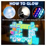 Magnetic Blocks - 140PCS Magnetic Building Blocks for Kids, 2025 Upgraded Light-Up Ocean World Magnet Cubes Set, STEM Building Toys for Boys Girls Toddlers Ages 3 4 5 6 7 8-12 Holiday Birthday Gifts