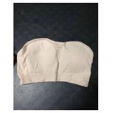 Cuteio Strapless Bras for Women, Invisible Wire-Free Push-Up Bandeau top, Anti-Slip Design with Removable Adjustable Clear Straps, Multi-Way Wear for Wedding, Party Dress Medium