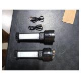 2 Pack LED Rechargeable Flashlight - 20000 Lumens Super Bright Tactical Flash Light, Compact & Waterproof, Long-Lasting Battery, Solar Flashlights for Home, Camping,Hiking, Emergencies, Adventures