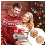 BoAn Date Night Dice for Couples(2PC) - 12-Sided Wooden Decision Dice for Food & Movie Choices | Valentine