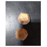 BoAn Date Night Dice for Couples(2PC) - 12-Sided Wooden Decision Dice for Food & Movie Choices | Valentine