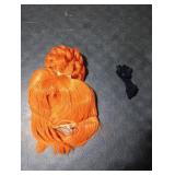 karlery Short Bud Ball Braid Orange Wig Flat Bangs Updo Chignon Cosplay Halloween Costume Party Wig