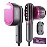 YOZLNFO Travel Steamer for Clothes Portable: 2-in-1 Mini Handheld Garment Steamer Iron - 15s Heat Up & 5 Adjustable Steam - Large Ceramic Panel - 110-120V