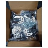 4 Inch Caster Wheels, Casters Set of 4, ASHGOOB Casters with Brake Heavy Duty 1400 Lbs, Industrial Locking Swivel Top Plate Castor Wheels for Workbench/Furniture/Cart.ï¼AB Switch, Double Pedal Bra