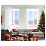 KAMANINA Silver Curtain Rods for Windows 72 to 144 Inches (6-12ft) Long Heavy Duty Curtain Rods, 7/8 Inch Adjustable Drapery Rods with Decorative Netted Texture Finials