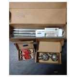 KAMANINA Silver Curtain Rods for Windows 72 to 144 Inches (6-12ft) Long Heavy Duty Curtain Rods, 7/8 Inch Adjustable Drapery Rods with Decorative Netted Texture Finials