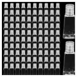 SOUJAP 100 PCS 30ml /1oz Empty Bottles with Flip Caps, Plastic Flip Cap Bottles, Clear Travel Refillable Containers for Water, Lotions, Shower Gel