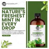 NaturoBliss Peppermint Essential Oil, 100% Pure and Natural Therapeutic Grade, Premium Quality Peppermint Oil, 4 fl. Oz - Perfect for Aromatherapy and Relaxation